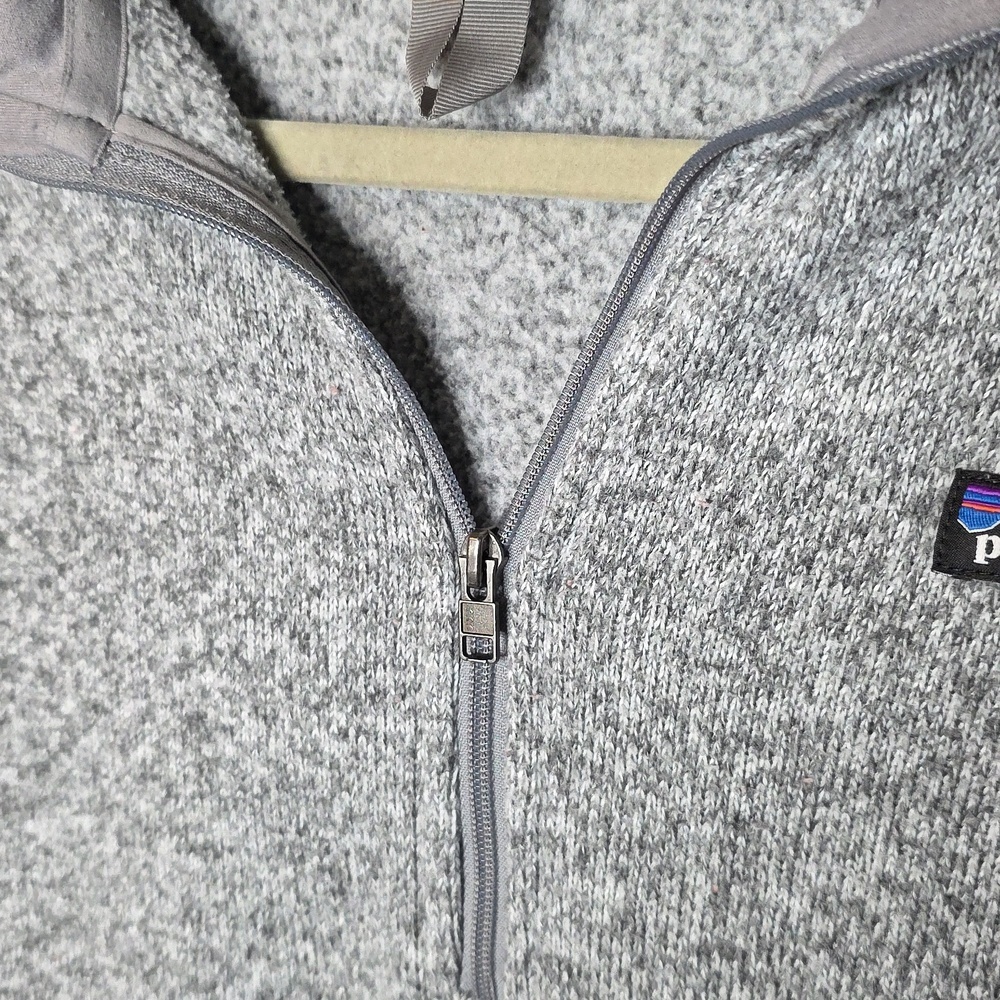 Patagonia Light Gray Quarter-Zip Fleece Pullover Better Sweater Sz LARGE - Picture 4 of 6